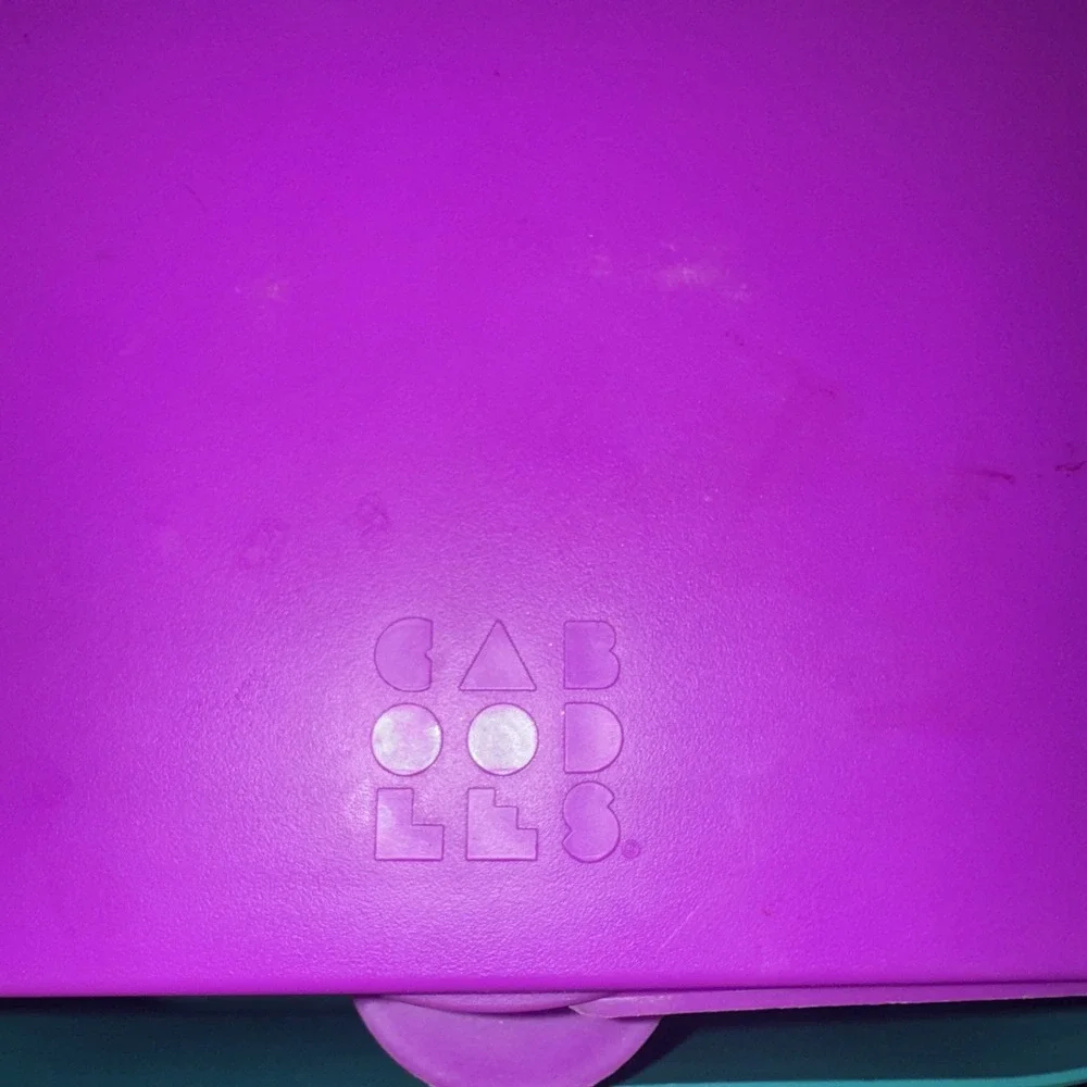 Vtg Caboodles 3 Tier Makeup Case Purple Pink Teal USA 80s 90s Organizer 2640